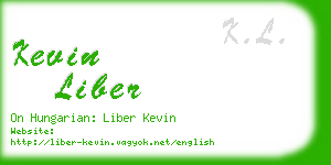 kevin liber business card